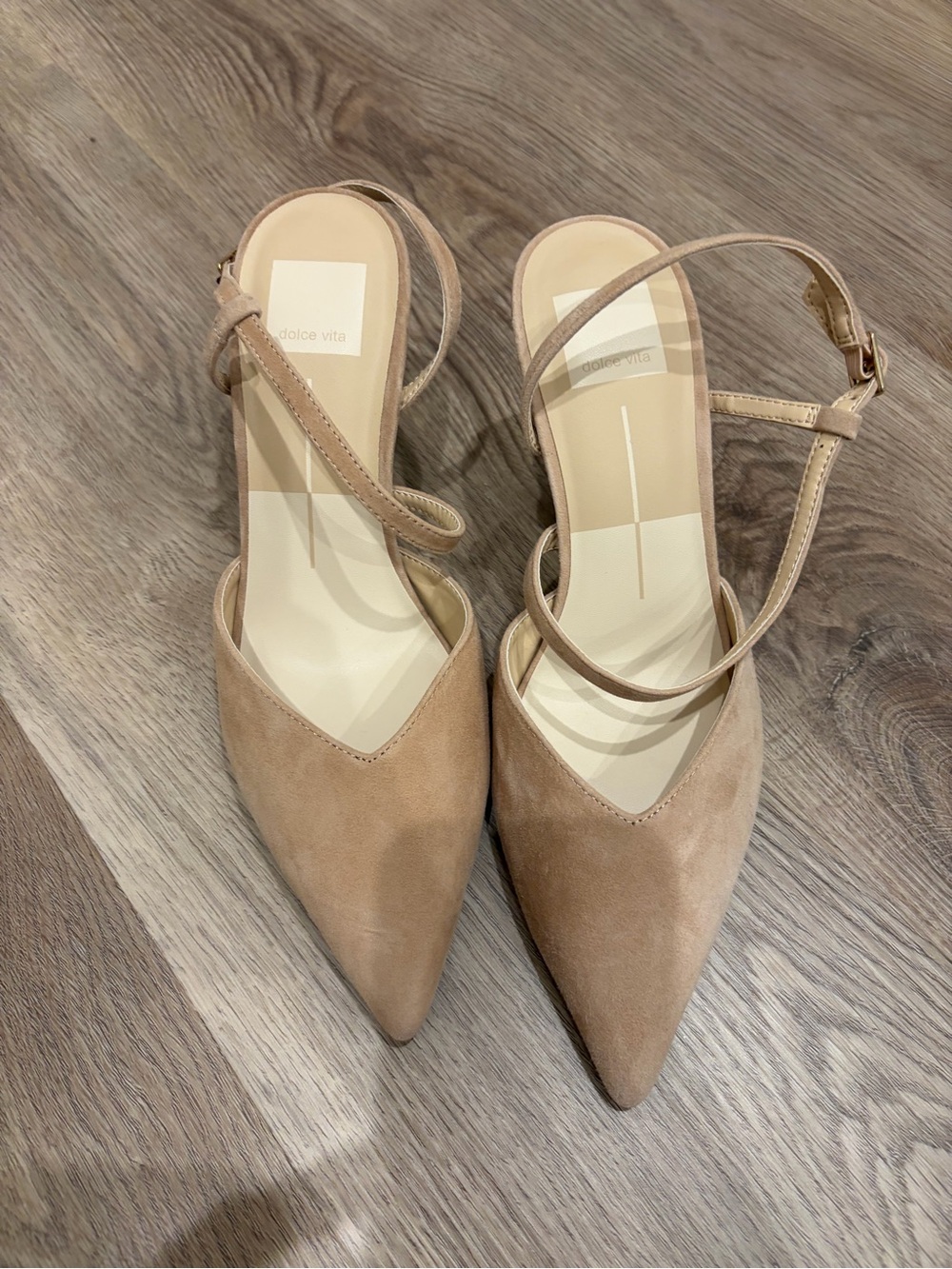 NWOT Dolce Vita Kamra Heels Camel Suede - Picture 14 of 16